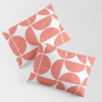 Mid Century Modern Geometric 04 Living Coral Pillow Sham Gallery Image 3