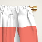 Mid Century Modern Geometric 04 Living Coral Window Curtain Gallery Image 2