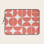 Mid Century Modern Geometric 04 Living Coral Laptop Sleeve Gallery Image 1