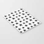 Star Pattern Black On White Notebook Gallery Image 3