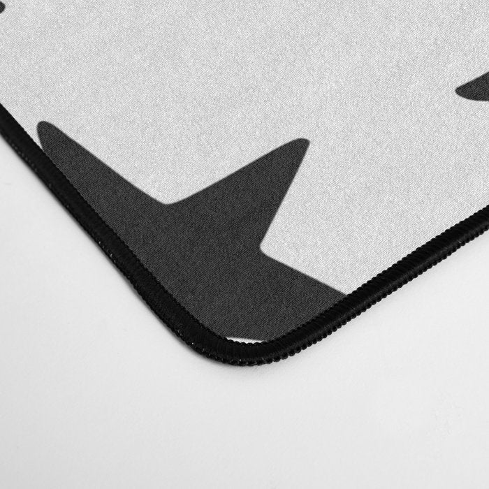 Star Pattern Black On White Desk Mat Gallery Image 4