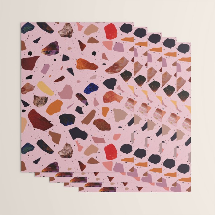 Terrazzo Rosé Wrapping Paper Gallery Image 3