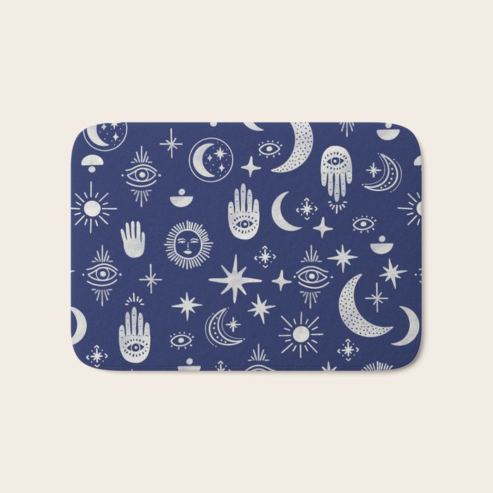 Mystic symbols in the dark sky Bath Mat Gallery Image 1
