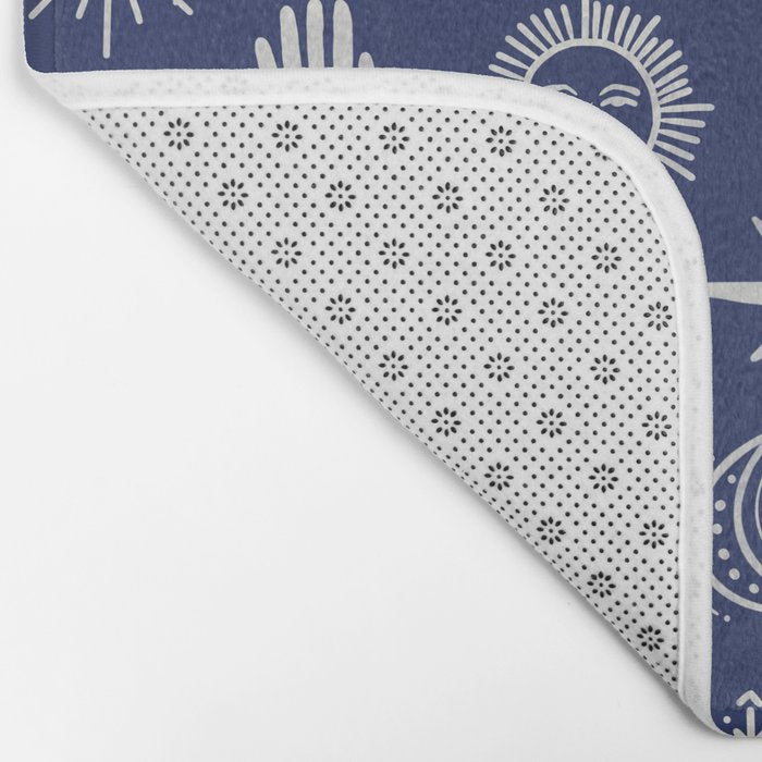Mystic symbols in the dark sky Bath Mat Gallery Image 2