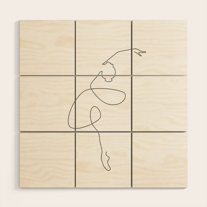 Fine Ballerina Wood Wall Art Gallery Image 1