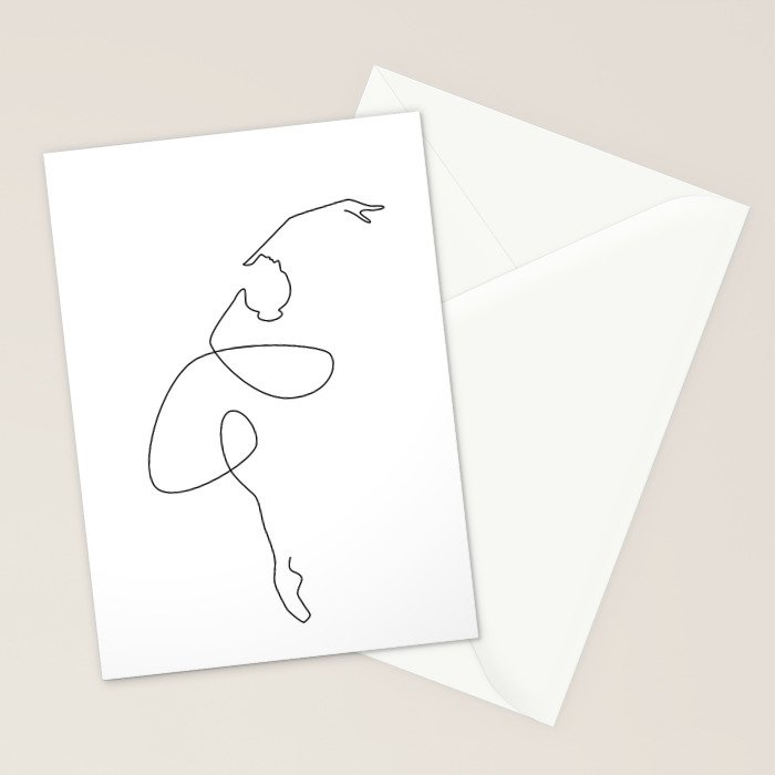 Fine Ballerina Stationery Card Gallery Image 2