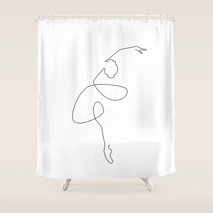 Fine Ballerina Shower Curtain Gallery Image 1