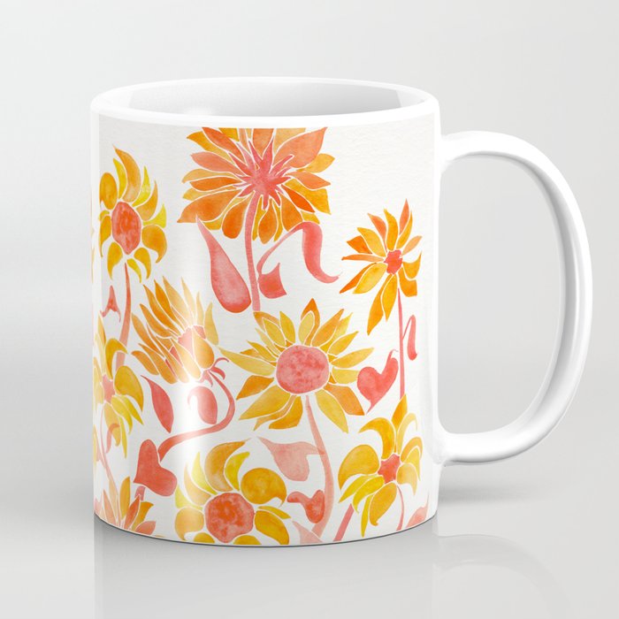 Sunflower Watercolor â Fiery Palette Coffee Mug Gallery Image 1