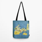 Map of Northern Michigan - Pasty Tour in Emerald Tote Bag Gallery Image 2