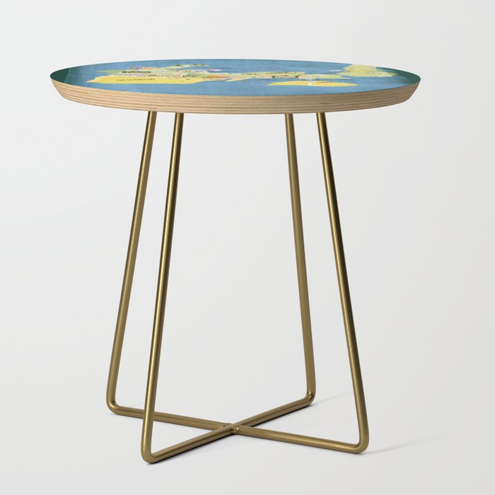 Map of Northern Michigan - Pasty Tour in Emerald Side Table Gallery Image 1