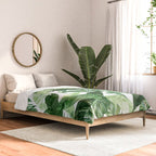 Green leaf watercolor pattern Comforter Gallery Image 2