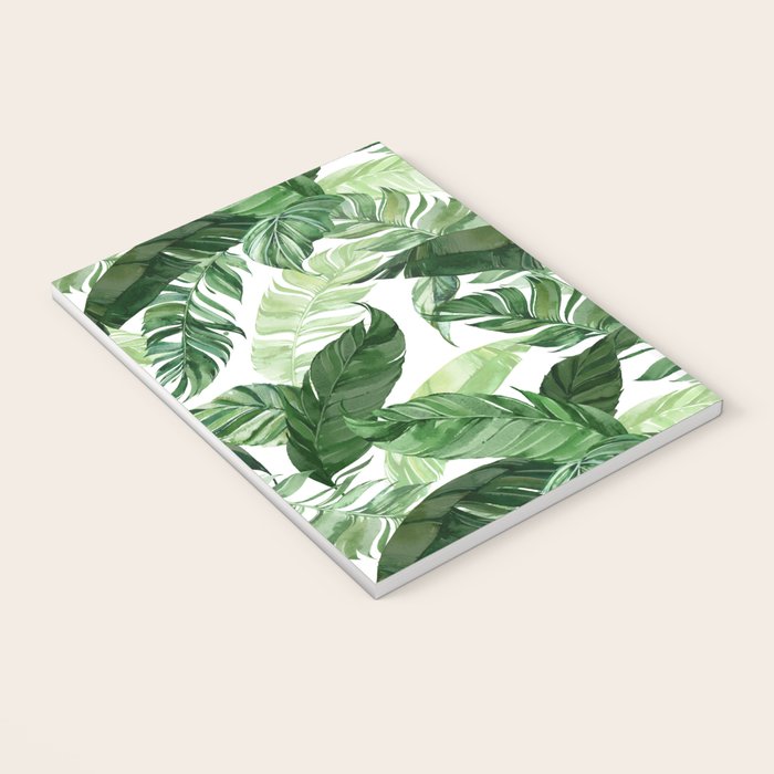 Green leaf watercolor pattern Notebook Gallery Image 3