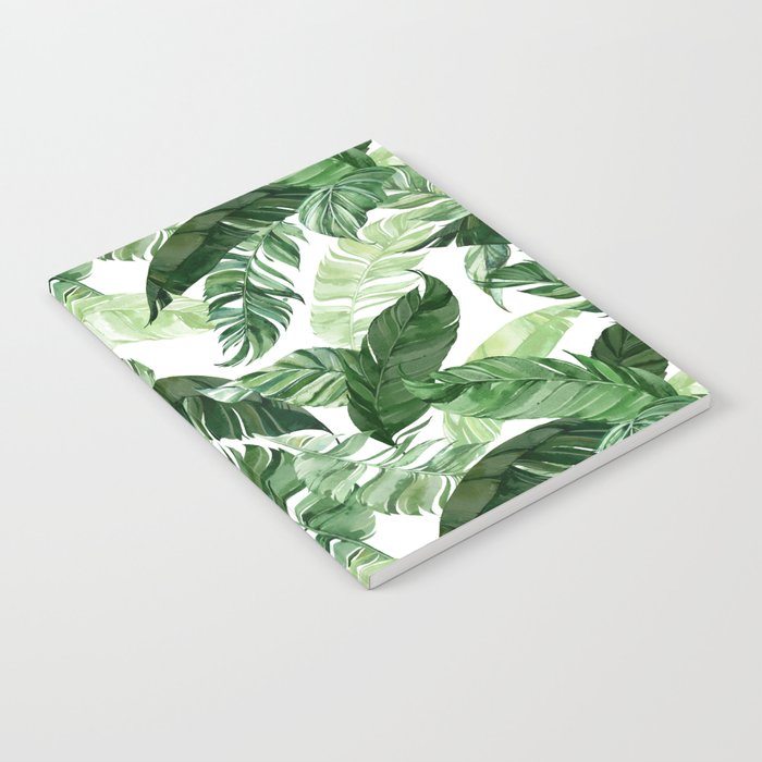 Green leaf watercolor pattern Notebook Gallery Image 2