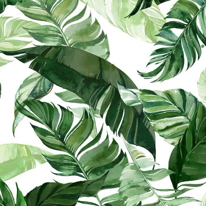 Green leaf watercolor pattern Coffee Mug Gallery Image 2