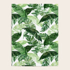 Green leaf watercolor pattern Poster Gallery Image 4