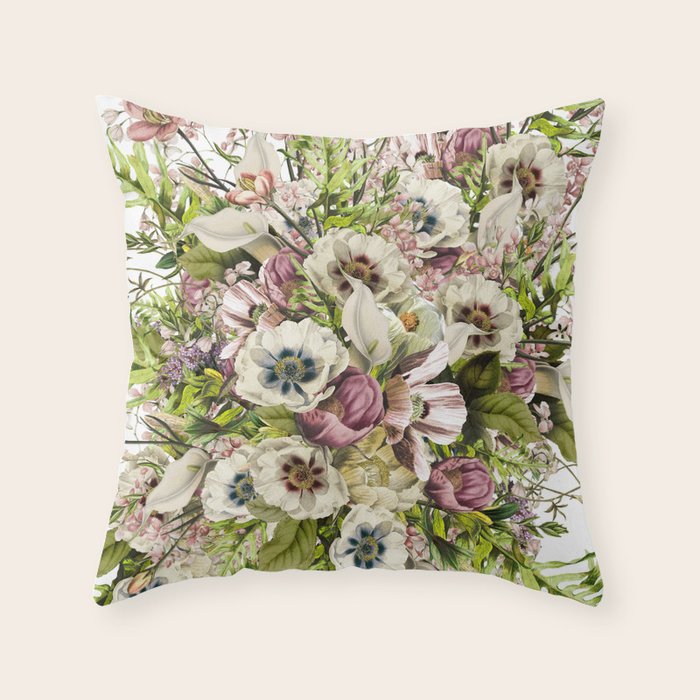 Messina Vintage Floral Throw Pillow Gallery Image 6