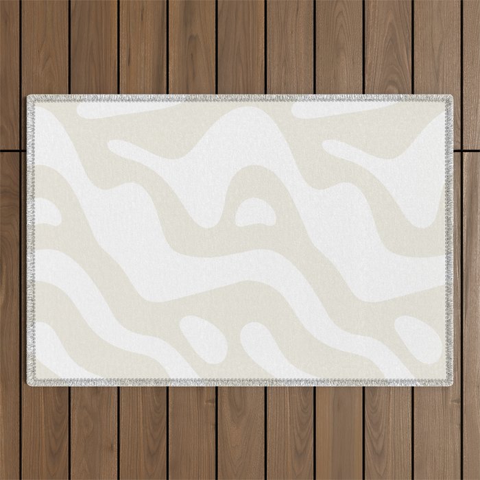 Abstract organic shape art pattern Outdoor Rug Gallery Image 1