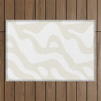 Abstract organic shape art pattern Outdoor Rug Gallery Image 1