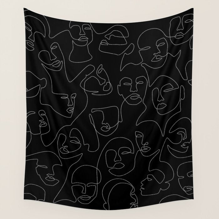 Face Lace Wall Tapestry Gallery Image 1