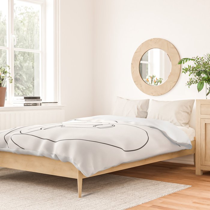 Line Faces 03 Duvet Cover Gallery Image 2