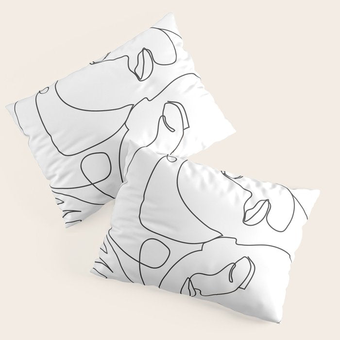 Line Faces 03 Pillow Sham Gallery Image 3