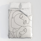 Line Faces 03 Duvet Cover Gallery Image 6