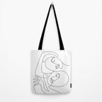Line Faces 03 Tote Bag Gallery Image 2