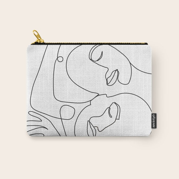 Line Faces 03 Carry All Pouch Gallery Image 1