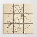 Line Faces 03 Wood Wall Art Gallery Image 1