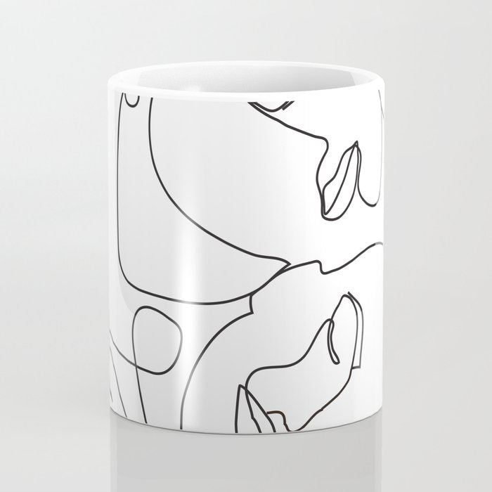 Line Faces 03 Coffee Mug Gallery Image 4