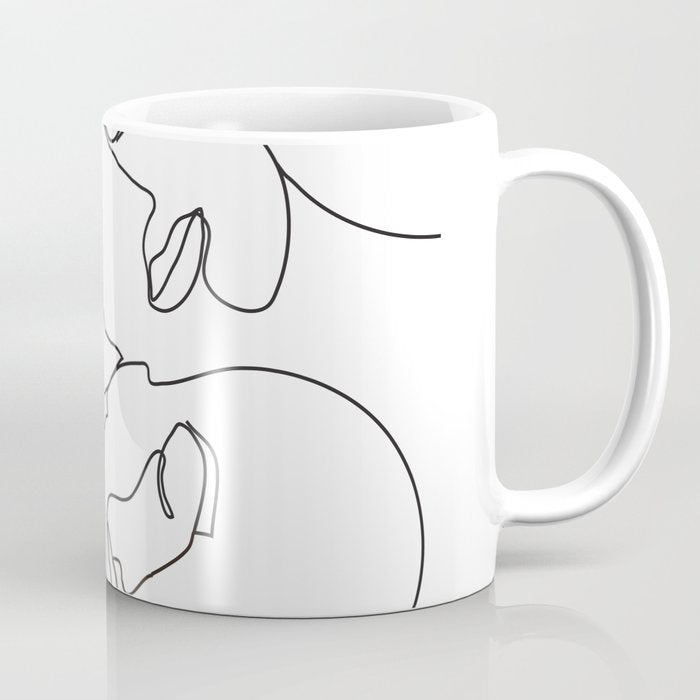 Line Faces 03 Coffee Mug Gallery Image 1