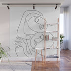 Line Faces 03 Wall Mural Gallery Image 1