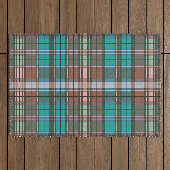Earthy Tartan Elegance Outdoor Rug Gallery Image 1