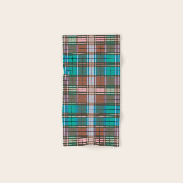Earthy Tartan Elegance Bath Towel Gallery Image 1