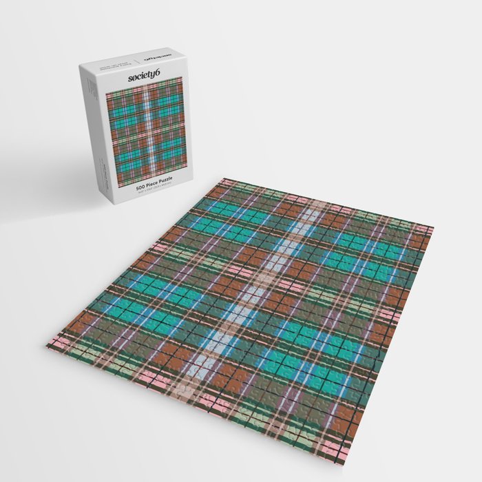 Earthy Tartan Elegance Jigsaw Puzzle Gallery Image 2