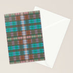 Earthy Tartan Elegance Stationery Card Gallery Image 2