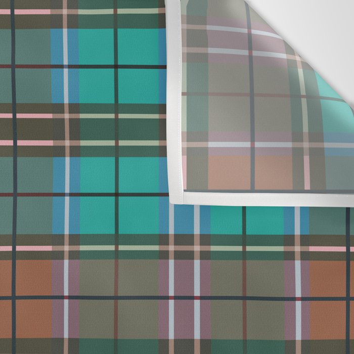 Earthy Tartan Elegance Wall Tapestry Gallery Image 3