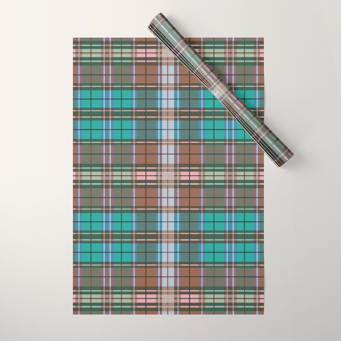 Earthy Tartan Elegance Wrapping Paper Gallery Image 1