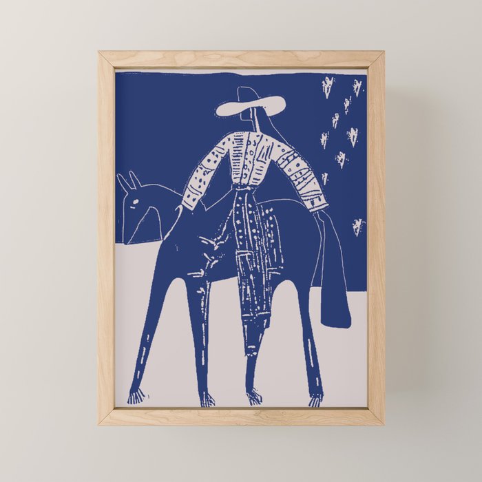 Star Gazer - Cobalt Blue Mini Art Print