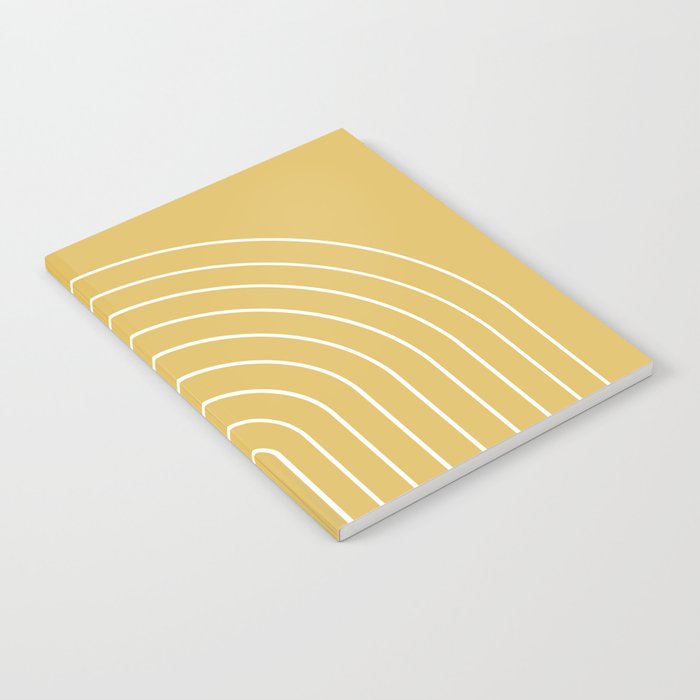 Minimal Arch XXXV Sunshine Yellow Modern Geometric Lines Notebook Gallery Image 1
