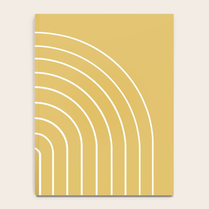 Minimal Arch XXXV Sunshine Yellow Modern Geometric Lines Notebook Gallery Image 4