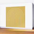 Minimal Arch XXXV Sunshine Yellow Modern Geometric Lines Wall Mural Gallery Image 2
