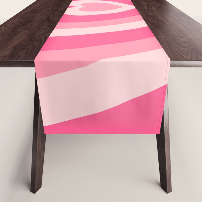Hypnotic Pink Hearts Table Runner Gallery Image 1