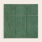 Green Black Abstract Geometric Design Artwork Wood Wall Art Gallery Image 1