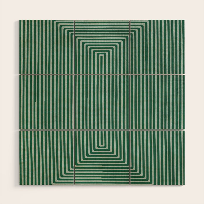 Green Black Abstract Geometric Design Artwork Wood Wall Art Gallery Image 1