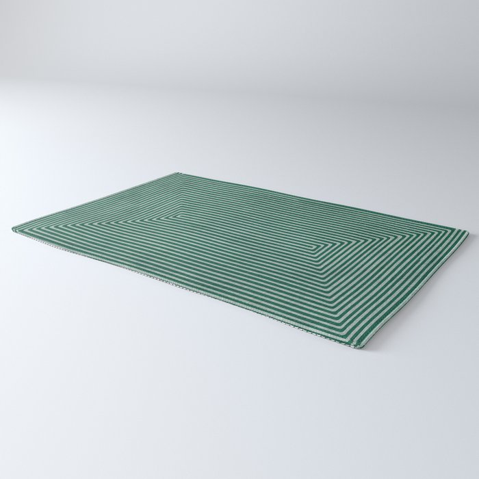 Green Black Abstract Geometric Design Artwork Rug Gallery Image 3