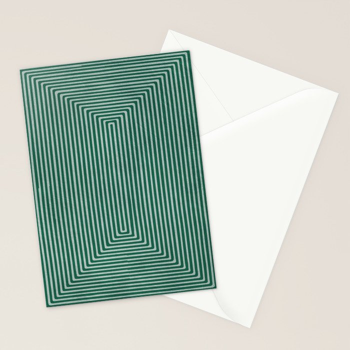 Green Black Abstract Geometric Design Artwork Stationery Card Gallery Image 2