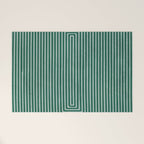 Green Black Abstract Geometric Design Artwork Welcome Mat Gallery Image 1