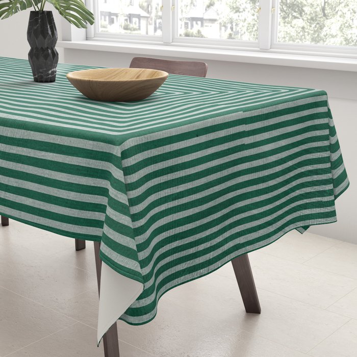 Green Black Abstract Geometric Design Artwork Tablecloth Gallery Image 3