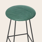 Green Black Abstract Geometric Design Artwork Stool Gallery Image 2